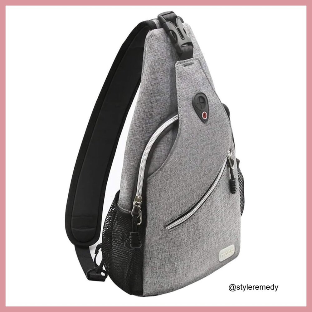 Polyester Sling Backpack, Multipurpose Crossbody … - image 1